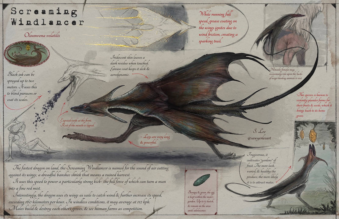 Slayer Codex Screaming Windlancer (Dragonslayer Codex) by SawyerLeeArt on DeviantArt