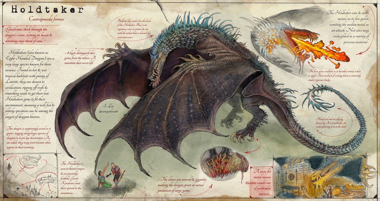 Holdtaker species (Dragonslayer Codex) by SawyerLeeArt on DeviantArt