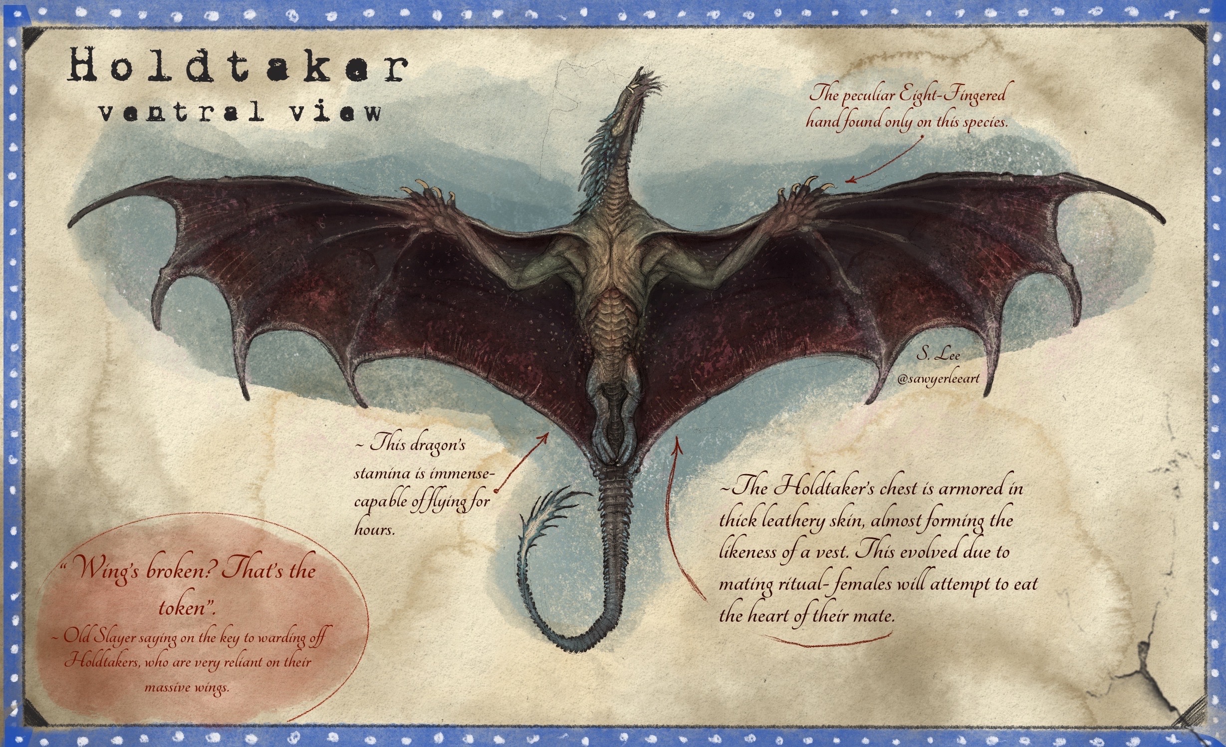 Holdtaker Whelp Info (Dragonslayer Codex) by SawyerLeeArt on DeviantArt