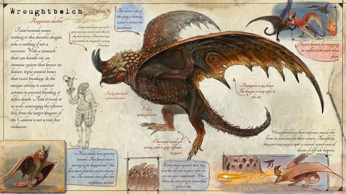 Slayer Codex Wroughtbelch species (Dragonslayer Codex) by SawyerLeeArt on DeviantArt