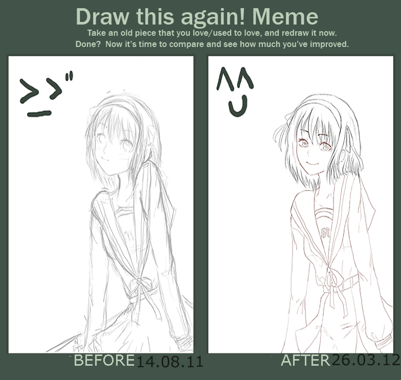 Draw This Again Meme Melancholy of Haruhi Suzumiya