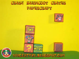 Crash Bandicoot crates papercraft