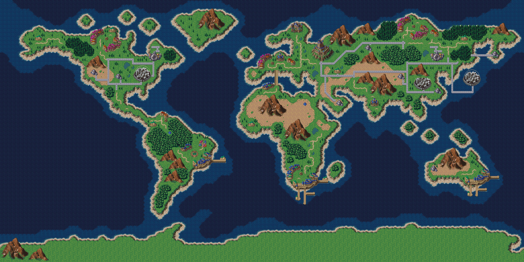 Earth map in chrono trigger style by Dr-Shellos on DeviantArt