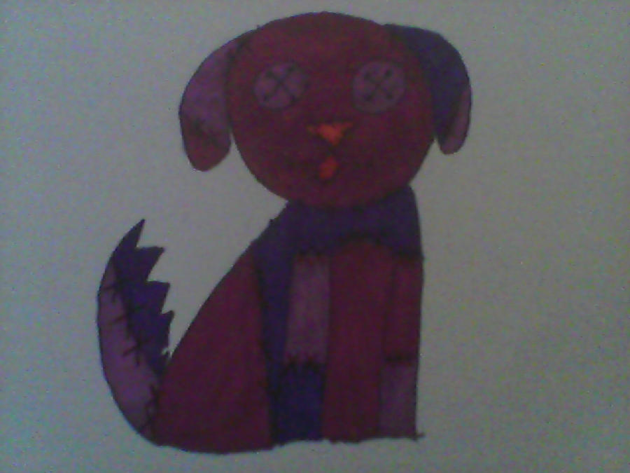 Purple-ish Plush Dog