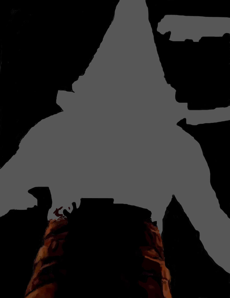 Pyramid Head photoshop painting wip