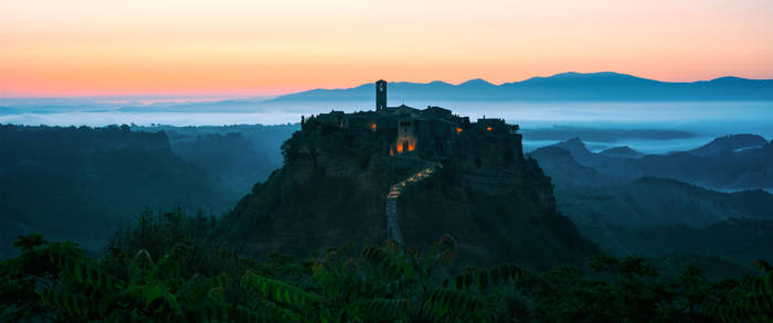 Civita morning panorama