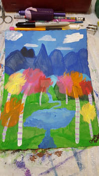 Truffula Tree Painting