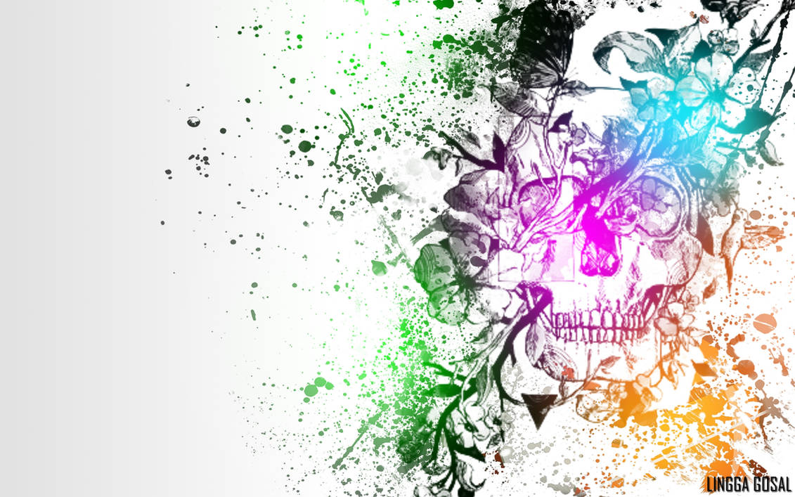 colorful skull wallpaper 2 by LinggaGosal6661 on DeviantArt