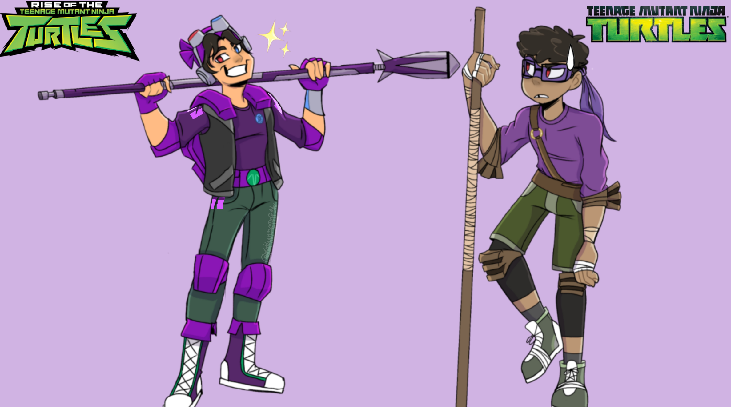ROTTMNT and TMNT 2012 Donnie (human version) by KAT4NADEPAP3L on DeviantArt