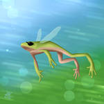 Flying frog by SabakuNoShi