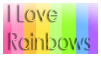 I Love Rainbows Stamp