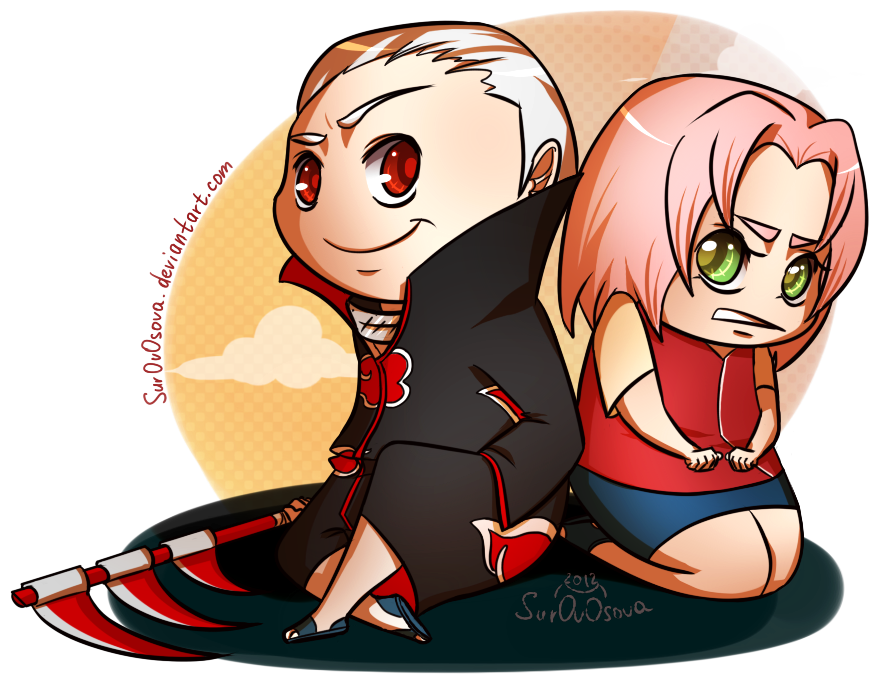 Chibi com: Hidan and Sakura