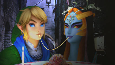 Link and Midna - Candlelit Dinner