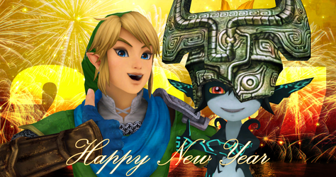 Happy New Year 2017 From Link and Midna