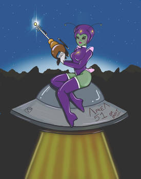 Alien pin up Babe 