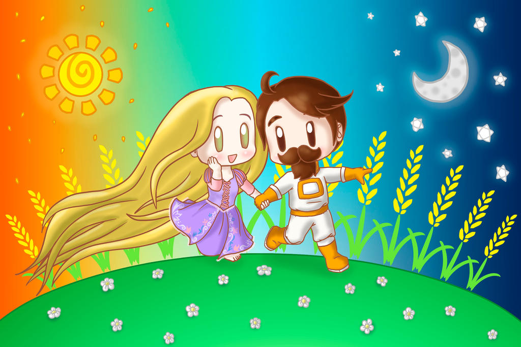 Chibi Sjin and Rapunzel