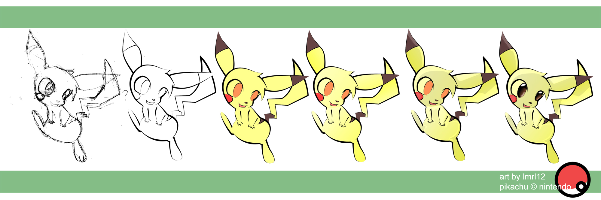 Pikachu - from sketch to color