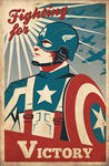 Captain America Retro Poster by OllieBoyd