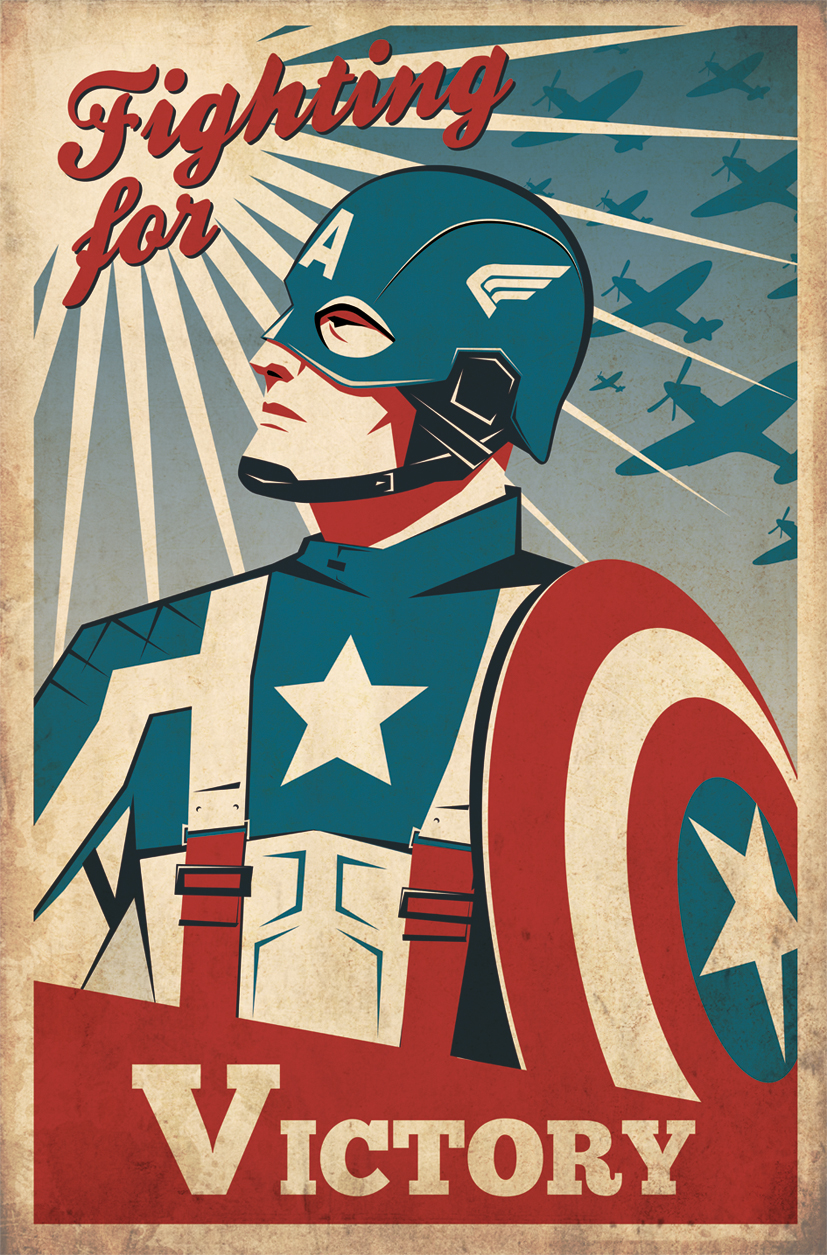 Captain America Retro Poster