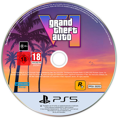 Grand Theft Auto WI (PS5) Custom Disc label by STARBREEZE20 on DeviantArt