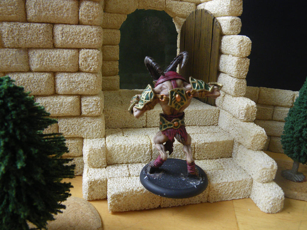 Shadow Satyr Shadowhorn Satyr from Circle Orboros - back by darkwolfj13 on DeviantArt