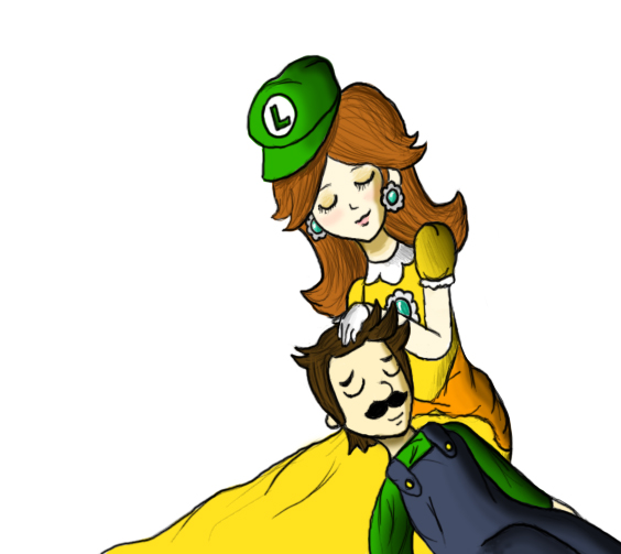 Luigi x Daisy: Lazy Evening