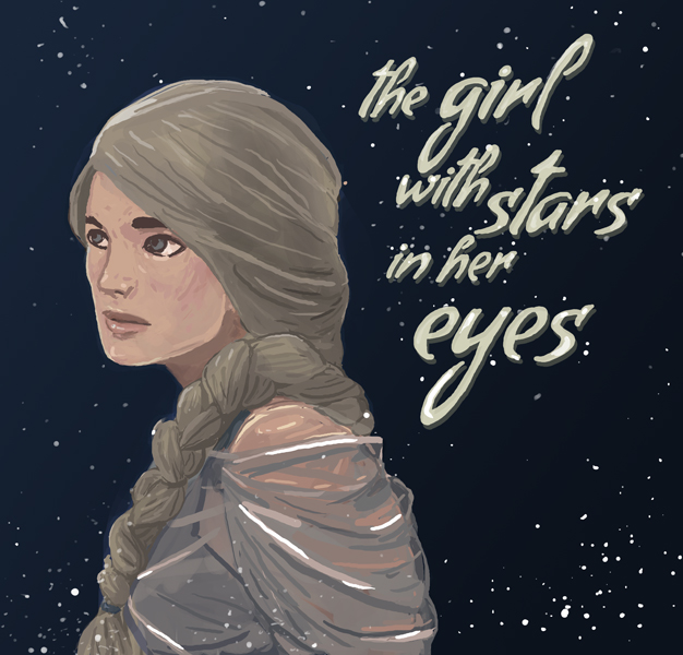 the girl with stars in her eyes.