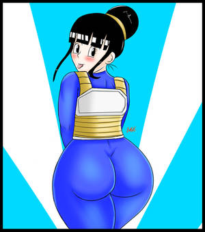 Chi Chi In Vegeta's Armor