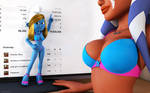 Smurfette and pretty breasts by kondaspeter1