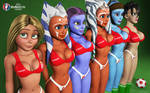 Sexy girls' lineup by kondaspeter1
