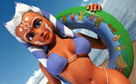 Bikini girl with Ewok lifebelt by kondaspeter1