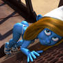 Smurfette in sexy thong