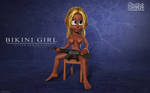 Cute nude Bernadette with M16 rifle by kondaspeter1