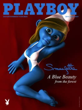Smurfette on Playboy cover
