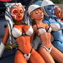 Sexy Star Wars girls are sunbathing