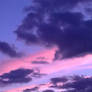 Clouds, pink, blue and purple