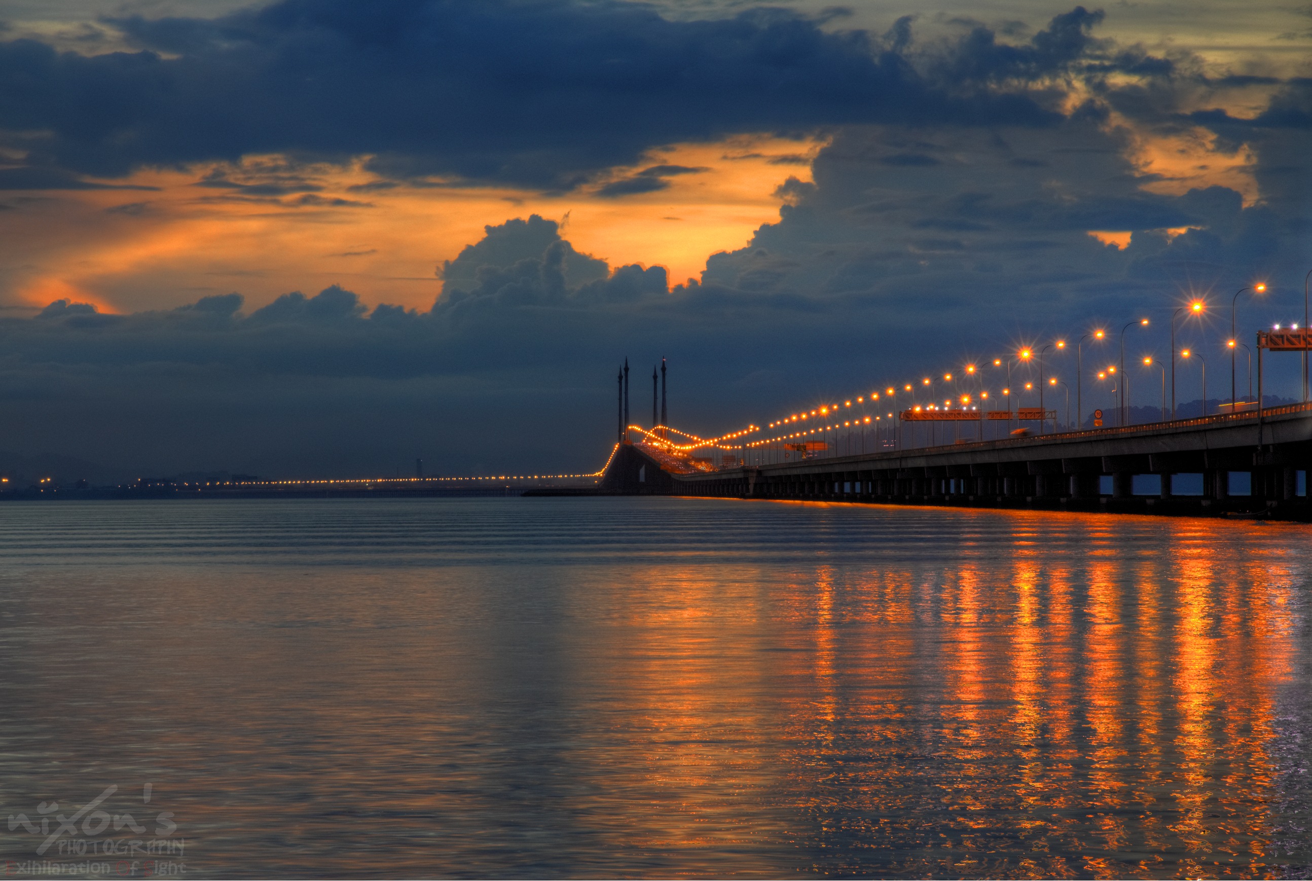 Sunrise of Penang bridge