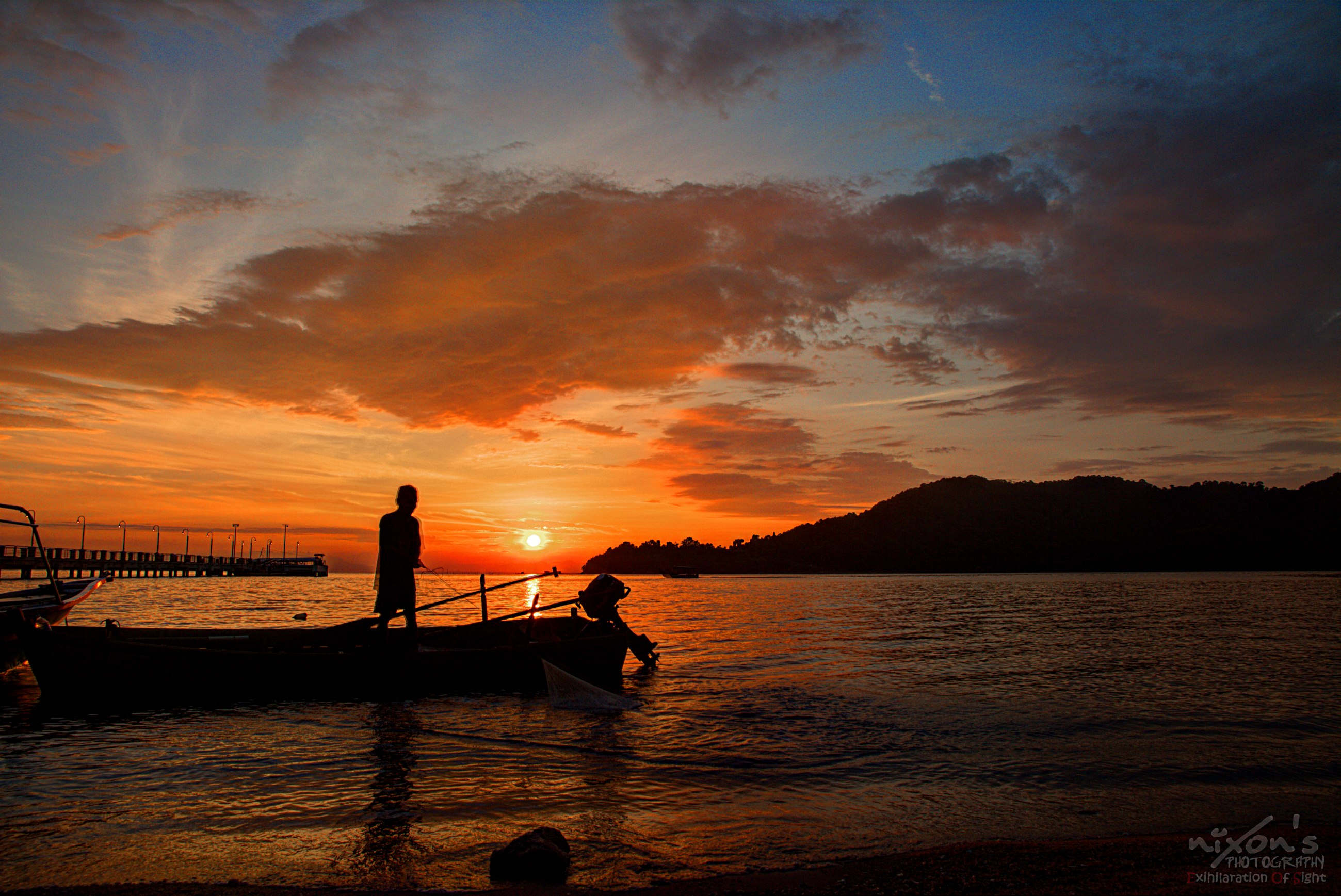 Sunrise of Jerejak Island Jetty