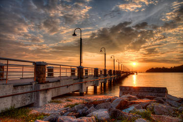 Sunrise of Jerejak Island Jetty