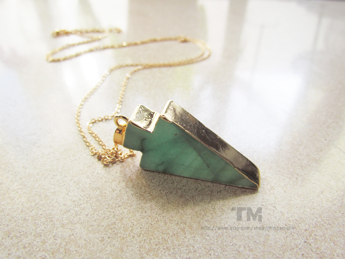 The Green Arrow - Fluorite Stone Necklace