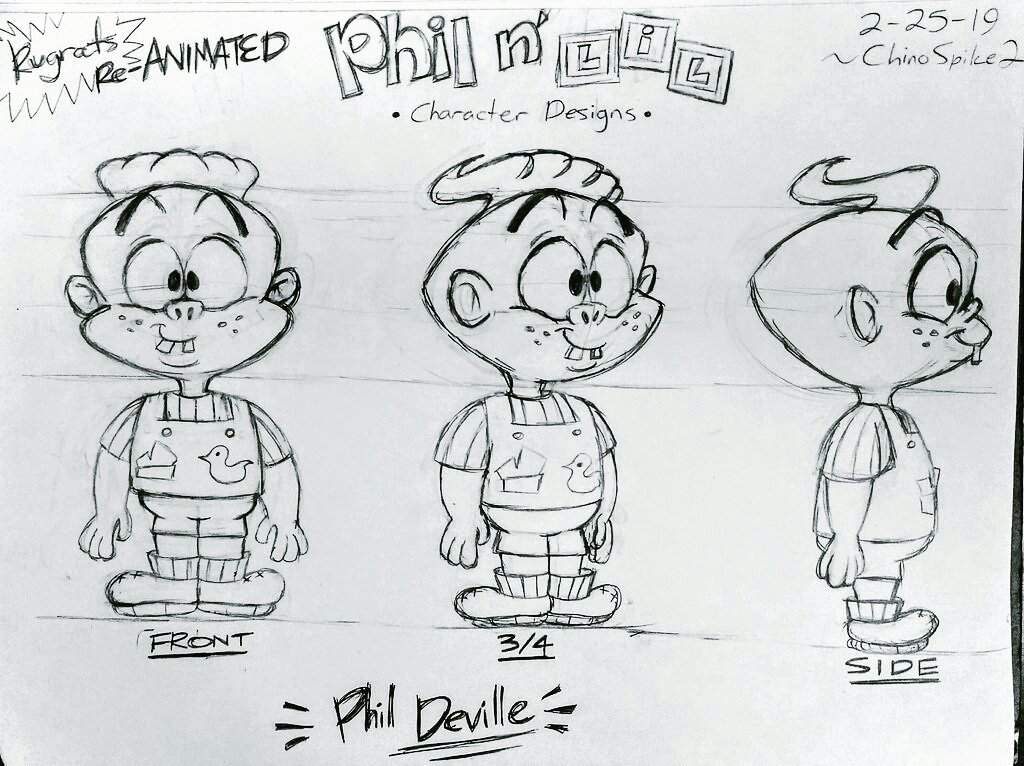 The Rugrats Model Sheets Character Model of Phil for Rugrats Re-animated. by TheSquirmMaster on ...
