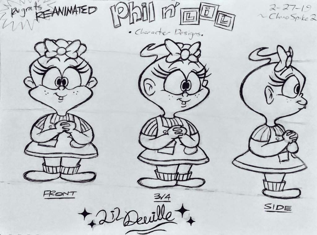 The Rugrats Model Sheets Character Model of Lil for Rugrats Re-animated. by TheSquirmMaster on ...