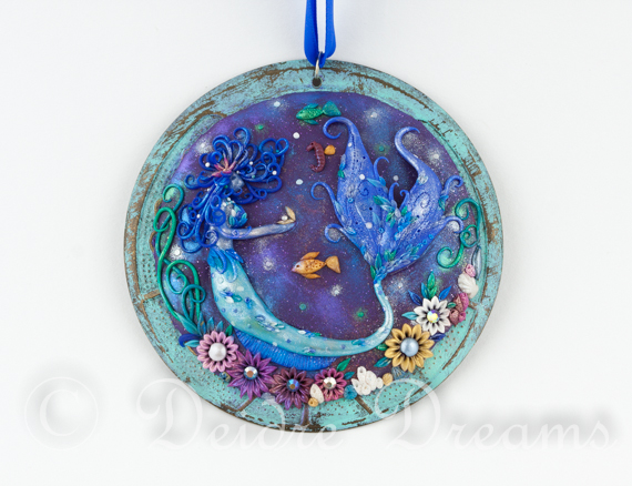 Sea Sprite Mermaid Art Pendant