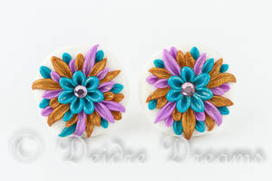 Spring in France Polymer Clay Flower Post Earrings