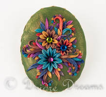 Picking Flowers in the Forest Flower Brooch