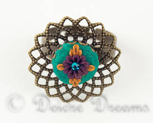 Bohemian Delight Flower Cocktail Ring