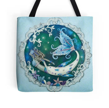 In Frozen Seas Mermaid Tote Bag