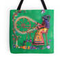 Spellbound Witch at Spinning Wheel Tote Bag