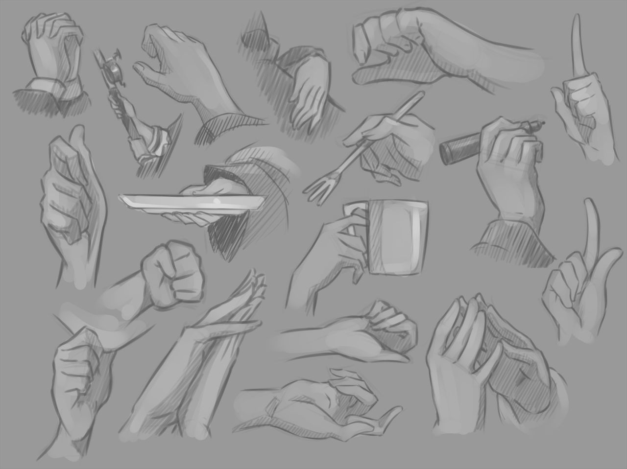 Sketches - Anime/Manga Hands by Stosyl on DeviantArt