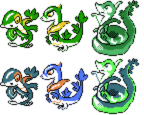 Snivy Servine Serperior GSC Sprites